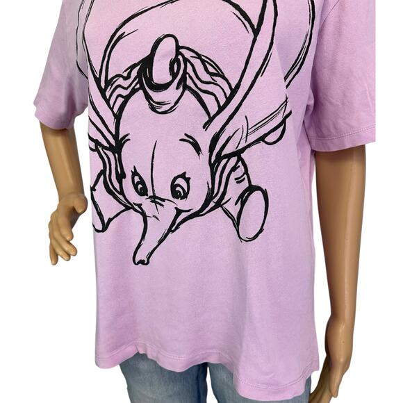 Zara Disney RARE Dumbo Timothy Q. Mouse Cotton T-Shirt Purple Size S - Picture 10 of 15